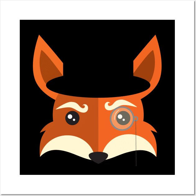 Dapper Mr Fox Wall Art by TeawithAlice